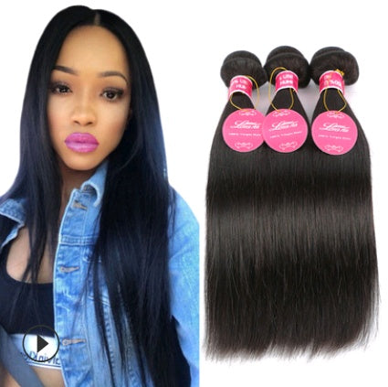 Real human hair straight wave human hair hair curtain natural color wig hair extension