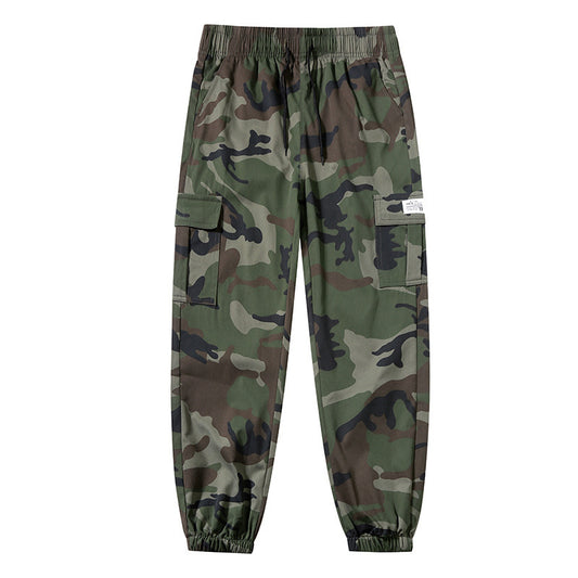 Men's Camouflage Cargo Pants Ankle-tied Casual Sports Pants