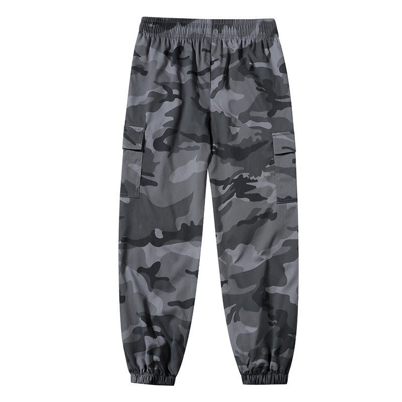 Men's Camouflage Cargo Pants Ankle-tied Casual Sports Pants